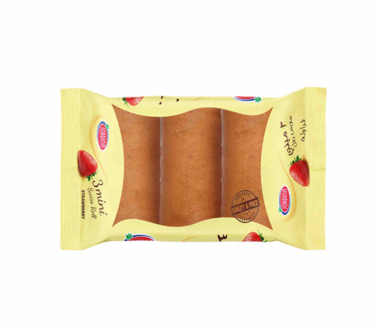 Jordina Mini Swiss Roll Strawberry 3pc 12*12*40gm product image